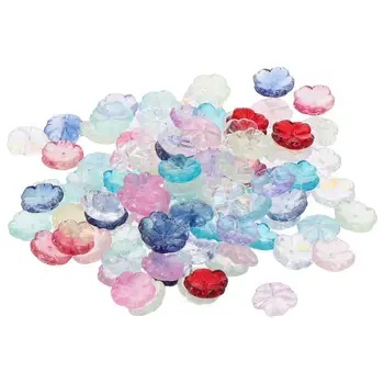 100pcs 100pcs de Cristal Transparente Mini Floral Esferas de Pétalas de Flores Pulseiras