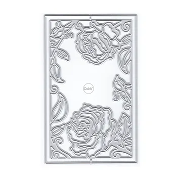 DzIxY Sombra Rosa Flor de Corte de Metal Morre para Cartão fabricação de Papel de Relevo Corta Define Álbum de Artesanato 2023 Modelos de Estênceis