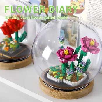 Flores Pequenas Partículas Montados Blocos De Construção Montados Brinquedos Educativos Presentes