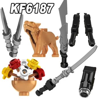 KF6187 Plástico ABS Cosplay Fantasia Jogo de Blocos de Construção de Figuras Acessórios Personagem Tijolos Para Crianças Coleção de Brinquedos de Presente