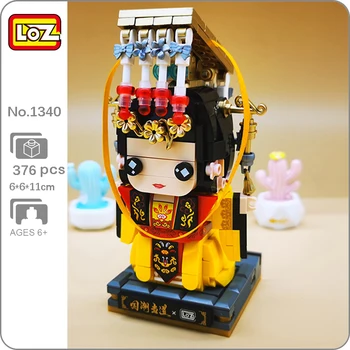 LOZ 1340 Dinastia Tang, a Imperatriz Wu Coroa de Imperador Rainha da Boneca da Base de dados de Modelo de Mini Blocos de Tijolos de Construção de Brinquedo Para as Crianças Sem Caixa