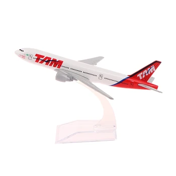Metal Escala 1:400 Aeronaves Réplica Brasileira TAM Boeing 777 Avião Fundido Modelo de Aviação Avião de colecionador de Brinquedos para Meninos