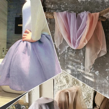 Tecido de Organza de Bolha Inchado Princesa Saia de Roupas femininas de Verão Pano Por Metro de Vestuário Costura Diy Material